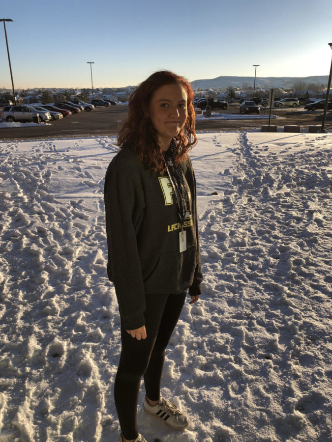 Student Marissa Jimenez ‘20 arrives to school late Tuesday Feb. 20.  “I didn’t care that there was no delay I slept in anyway,” Jimenez said. Douglas County did not receive a delayed start despite the -2°F weather. 