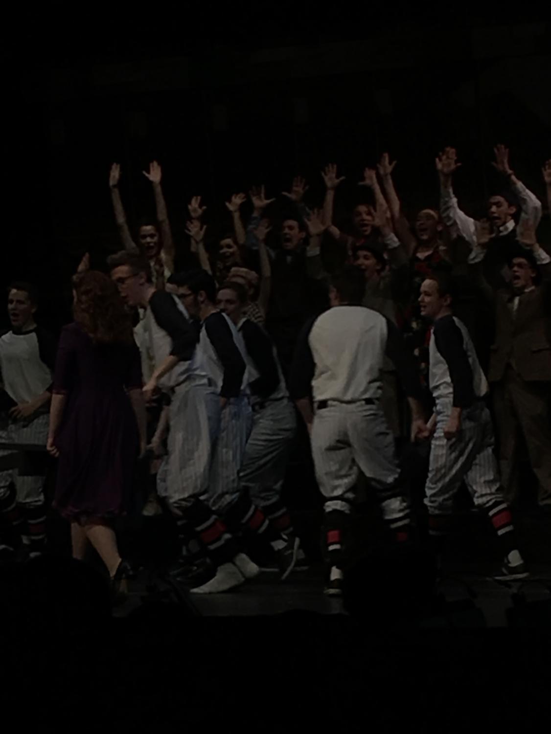 The cast of the musical, 'Damn Yankees!' performs their second to last show this week at Rock Canyon. At 7:00 pm, Friday, Mar. 2, the thespians perform a sold out show to express their love for theatre and music.