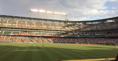 A photo of the Rockies home, Coors Field, during the 2017 MLB season. 