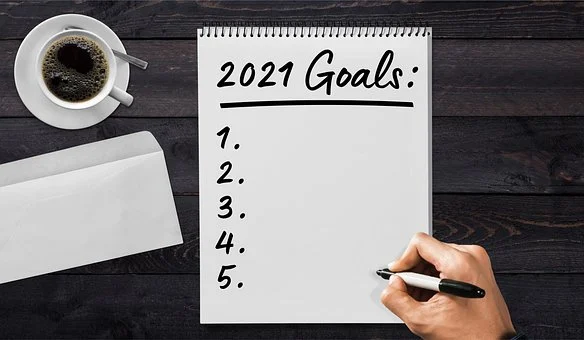 Keeping a list of your New Years resolutions is a great way to keep on track.