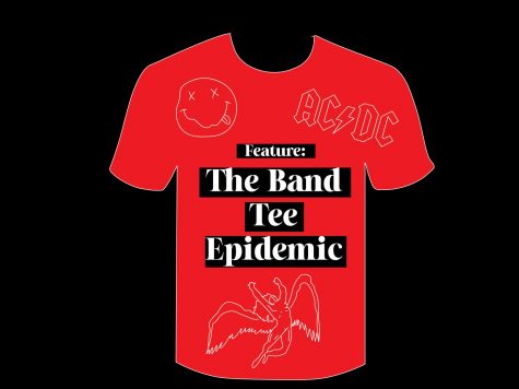 Band tee epidemic cover image, featuring Nirvana, Led Zeppelin, and AC/DC.