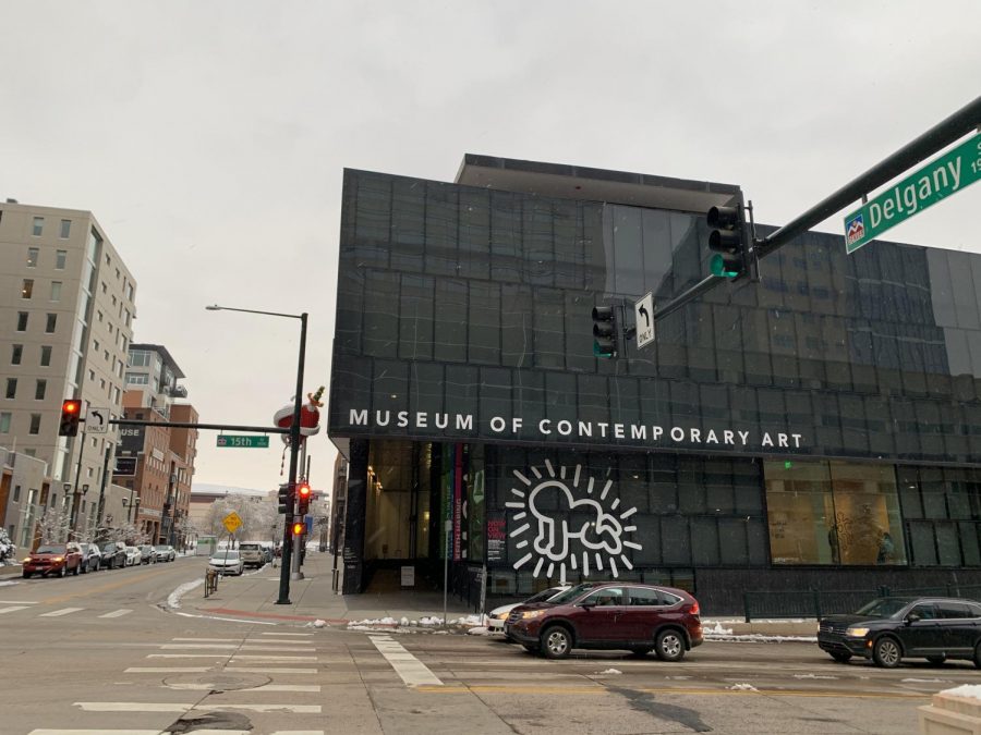 The entrance to the MCA on the corner of Delgany and 15th street. 
