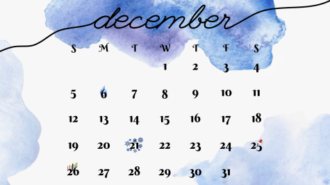 December calendar including all the RCHS events. 