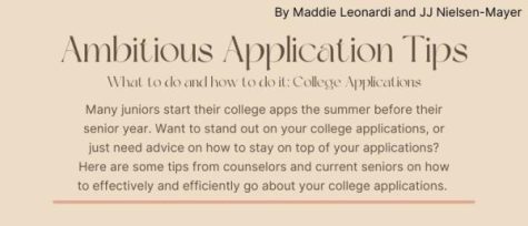 The image for the Ambitious Application Tips graphic by Maddie Leonardi and JJ Nielsen-Mayer.