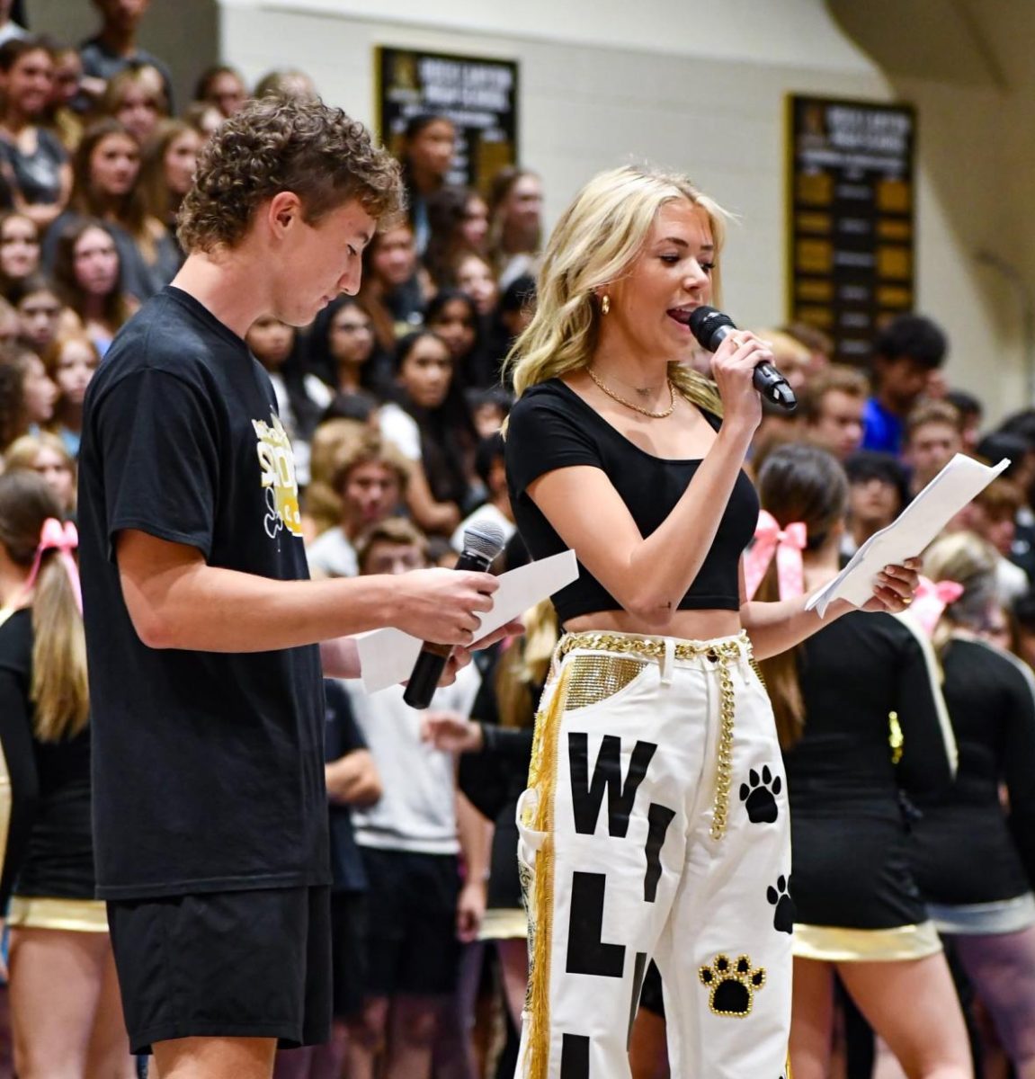 Student Council Student Body President Abigail Williams ‘24 and Student Body Vice President Cale Maguire ‘24 talk about the upcoming year and the Back-to-School Dance Aug. 18. The dance was held in the gym Aug. 18 from 8:00 p.m. to 11:00 p.m. The theme was Barbie, with students encouraged to dress up in pink or dress as Barbie and Ken characters. Through these past four years of high school, one thing I always take away from school assemblies is the feeling you have after walking out of the gym. Every assembly we try to make better than the previous one, Williams said. Whether that be adding more music, incorporating more sports/clubs, or even members from the audience. Just know that at every assembly, the energy is gonna keep getting bigger and better.