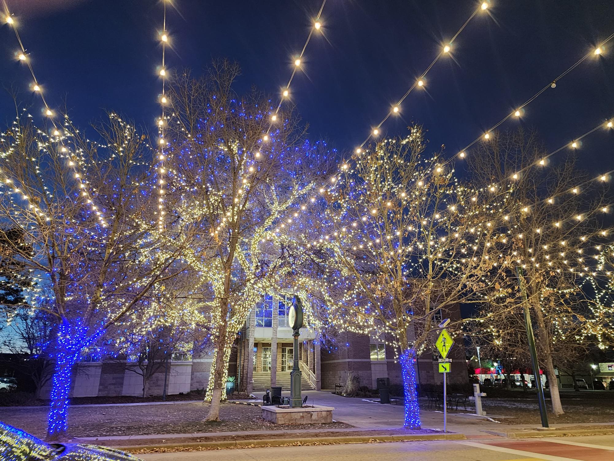 Strings of lights make the street glow in downtown Castle Rock Dec. 3. 