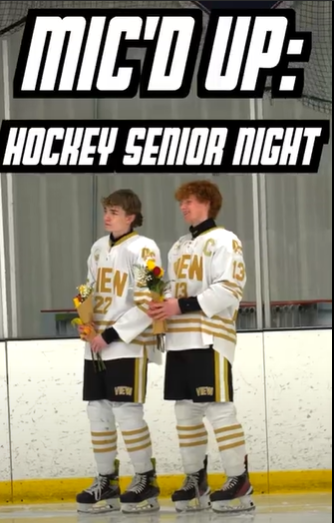 On Feb. 15, varsity defenseman Sam Ballantine was mic’d up for the varsity boys ice hockey Senior Night game. Before the game, the team recognized the five seniors on the team. “Being mic’d up on senior night was one experience that I will definitely not forget,” Ballantine said.