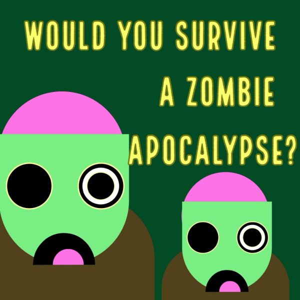 A graphic displays zombies and the headline to introduce the quiz.