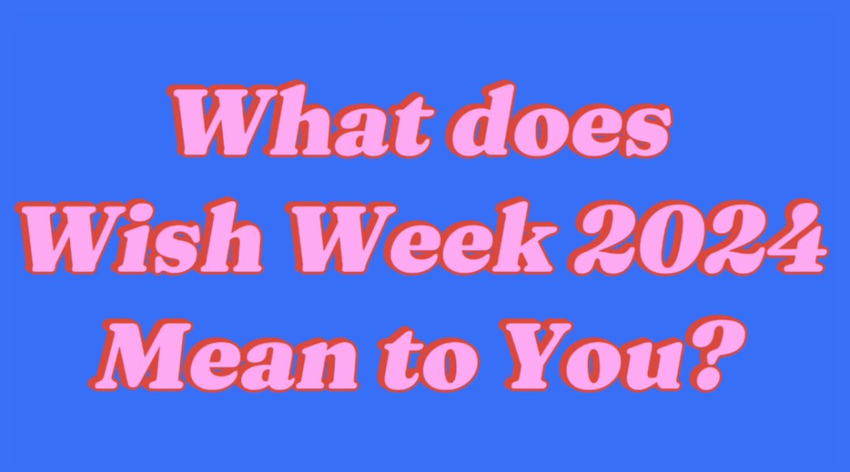 A graphic depicts the words “What does Wish Week 2024 Mean to You” in pink text with a blue background to introduce the article.