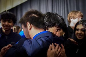 After earning a position on the State Officer team, Jonathan Duong ‘26 hugs Sen Yakandawala ‘26 following the conclusion of the closing ceremony Feb. 15. Duong will serve as the 2025-2026 State Treasure and aims to provide more resources and connections to small TSA chapters as well as improve navigation for members at events like the state conference. “I was so glad and proud to be there with him,” Yakandawala said. “It was easily one of my favorite moments of the state conference.”
