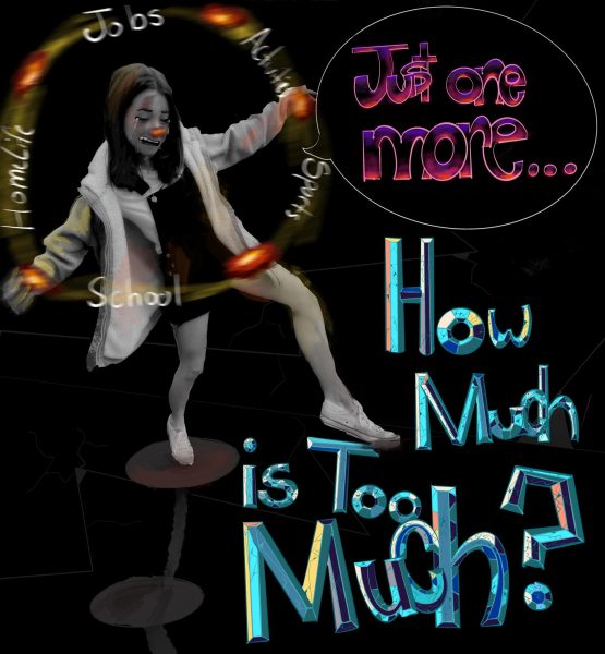 This graphic depicts the stress and responsibilities of students who are taking on more than they can handle. Whether it’s a job, a sport, an activity, volunteering, school or home life, there are a plethora of things that students are expected to handle, even if it affects their mental and physical health.