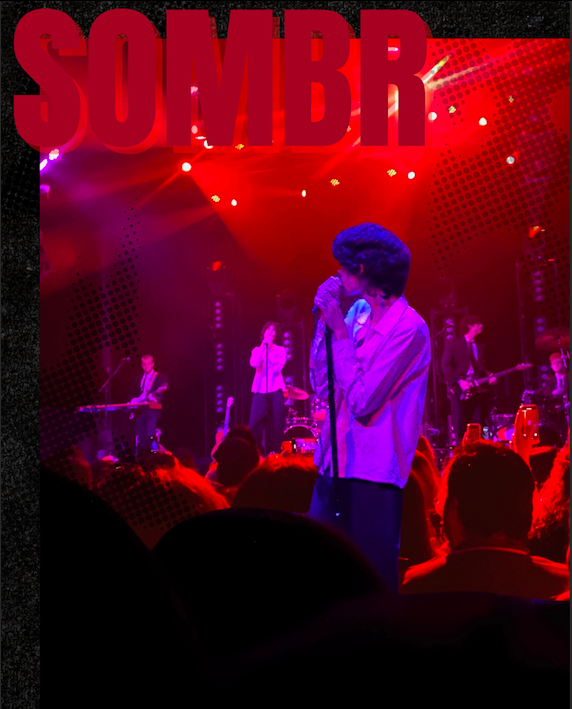 The graphic displays a photo from Sombr’s concert April 4, 20205 at Summit (Summit Music Hall), Denver, Colorado.